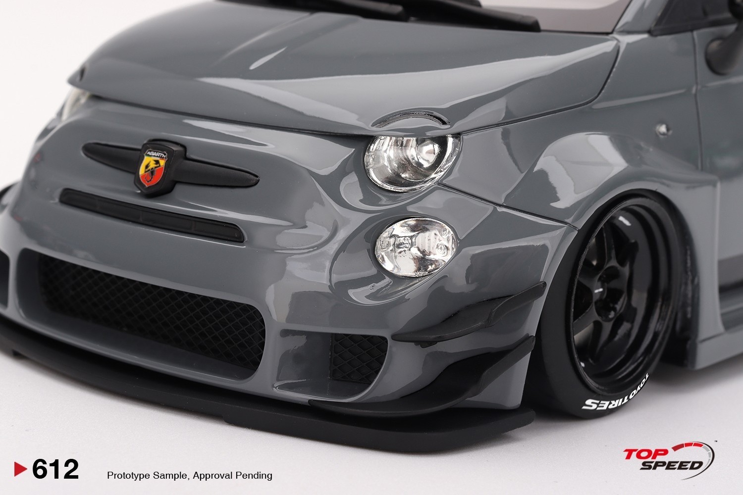 Abarth LB-WORKS x Abas Works 595 Grey in 1:18 scale by Topspeed