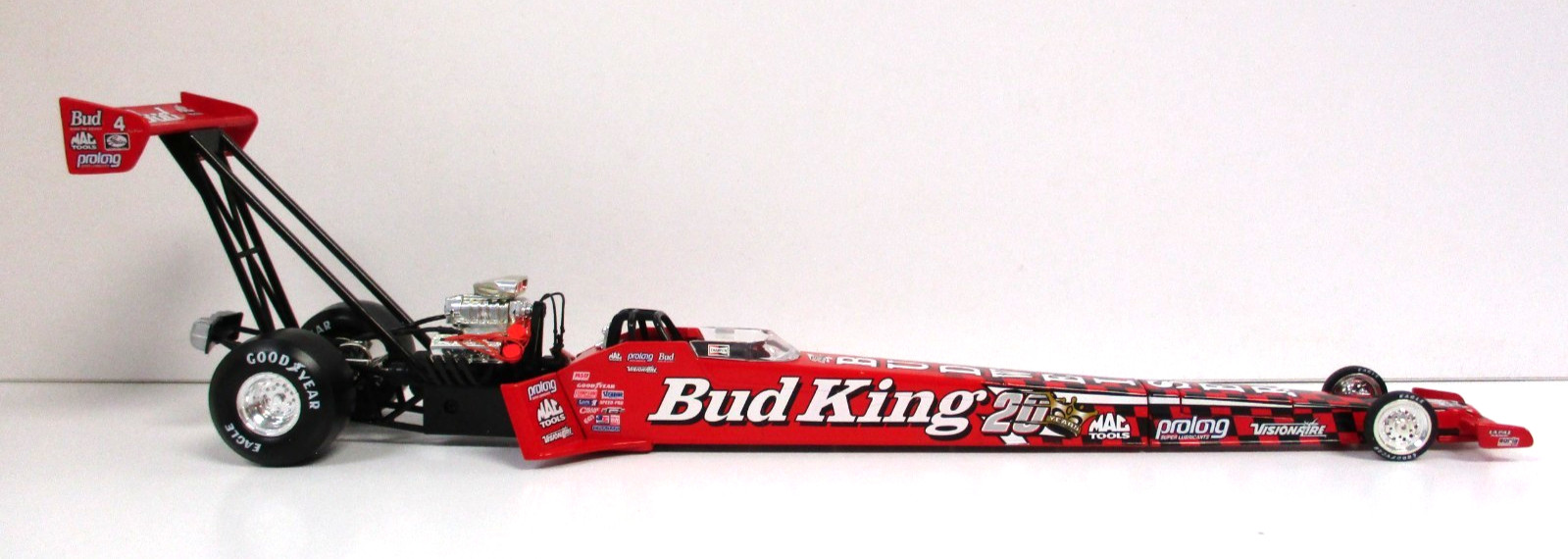 ACTION KENNY BERNSTEIN BUDWEISER KING 20TH ANNIVERSARY TOP FUEL DRAGSTER 1/24