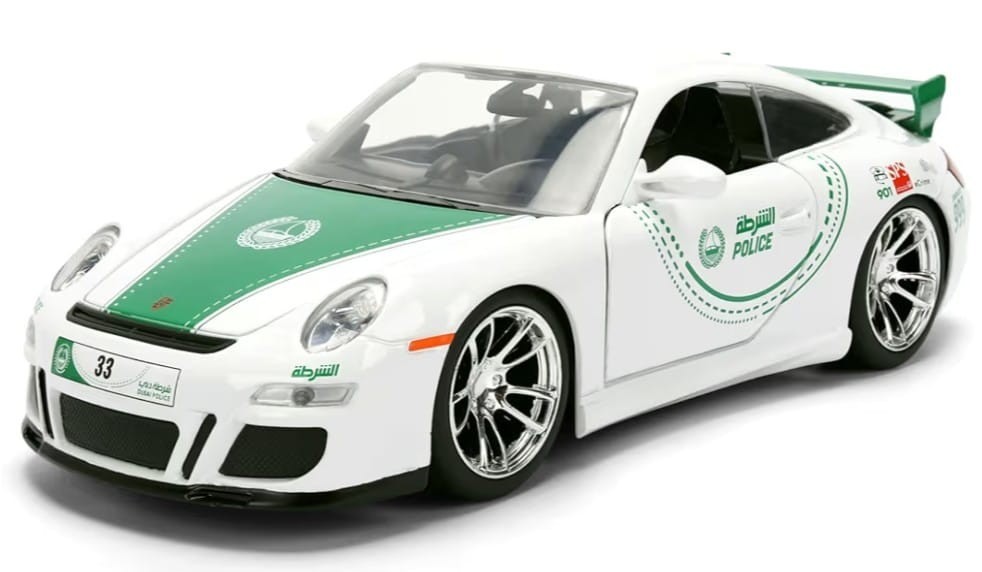 Jada Dubai Police Official Licensed Porsche 911 GT3 1:24 Diecast Model Car NIB