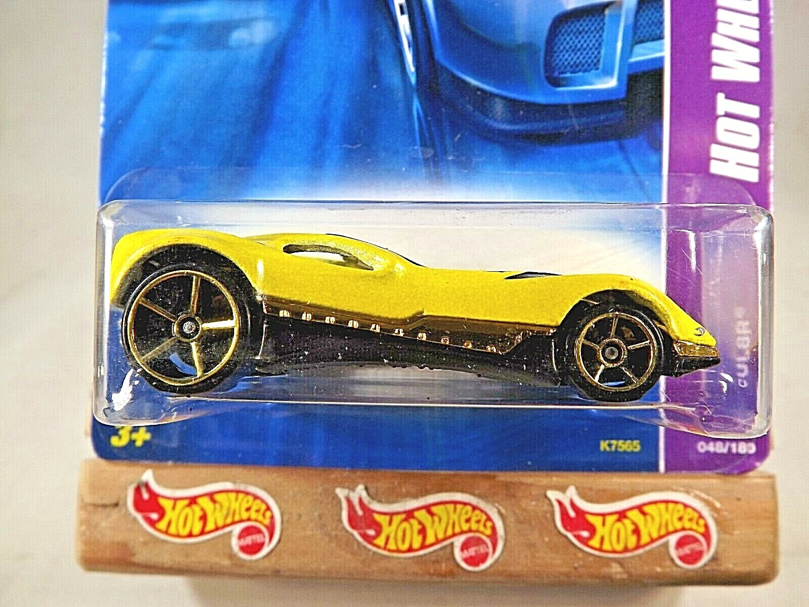 2007 Hot Wheels #48 Hot Wheel Design 4/4 CUL8R Yellow w/Gold OH5 Spoke Variation