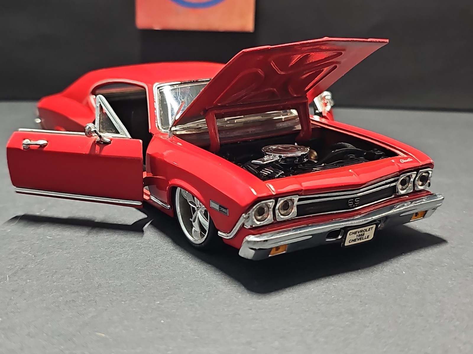 Vntg 2002 Sunnyside 1968 Chevrolet Chevelle SS 396 Red 1:24 Diecast Car NO BOX