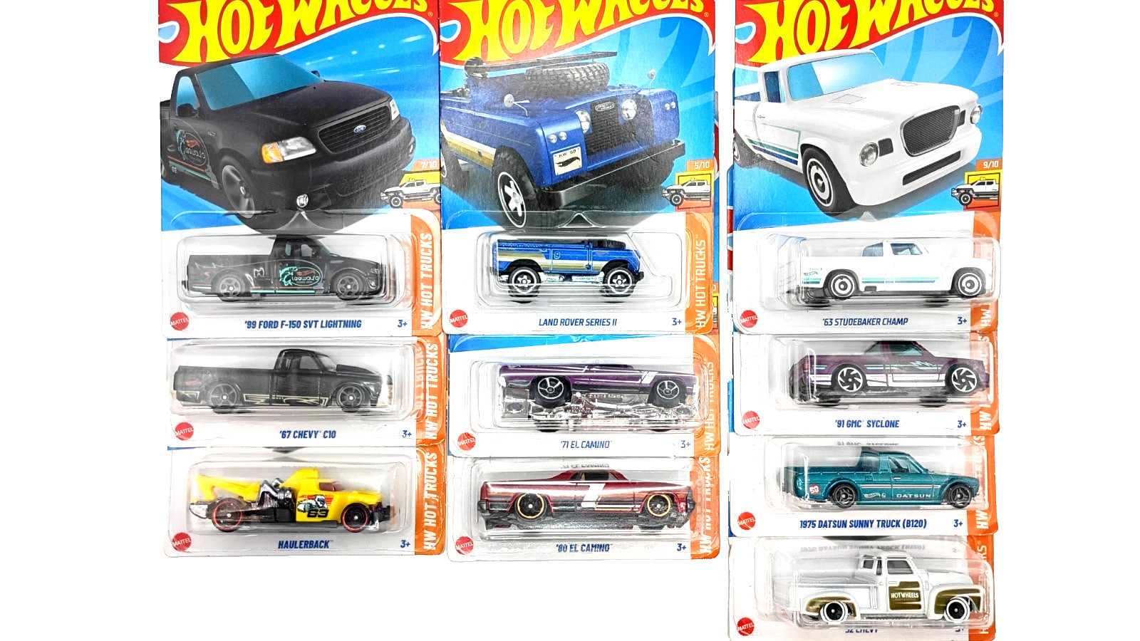 Lot of 10 HW Hot Trucks 4×4 And Trucks Ready to Work or Race Hot Wheels 268