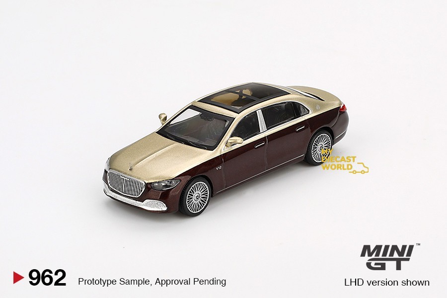 1/64 Mini GT #962 Mercedes-Maybach S680 Gold Dark Red Metallic MGT00962