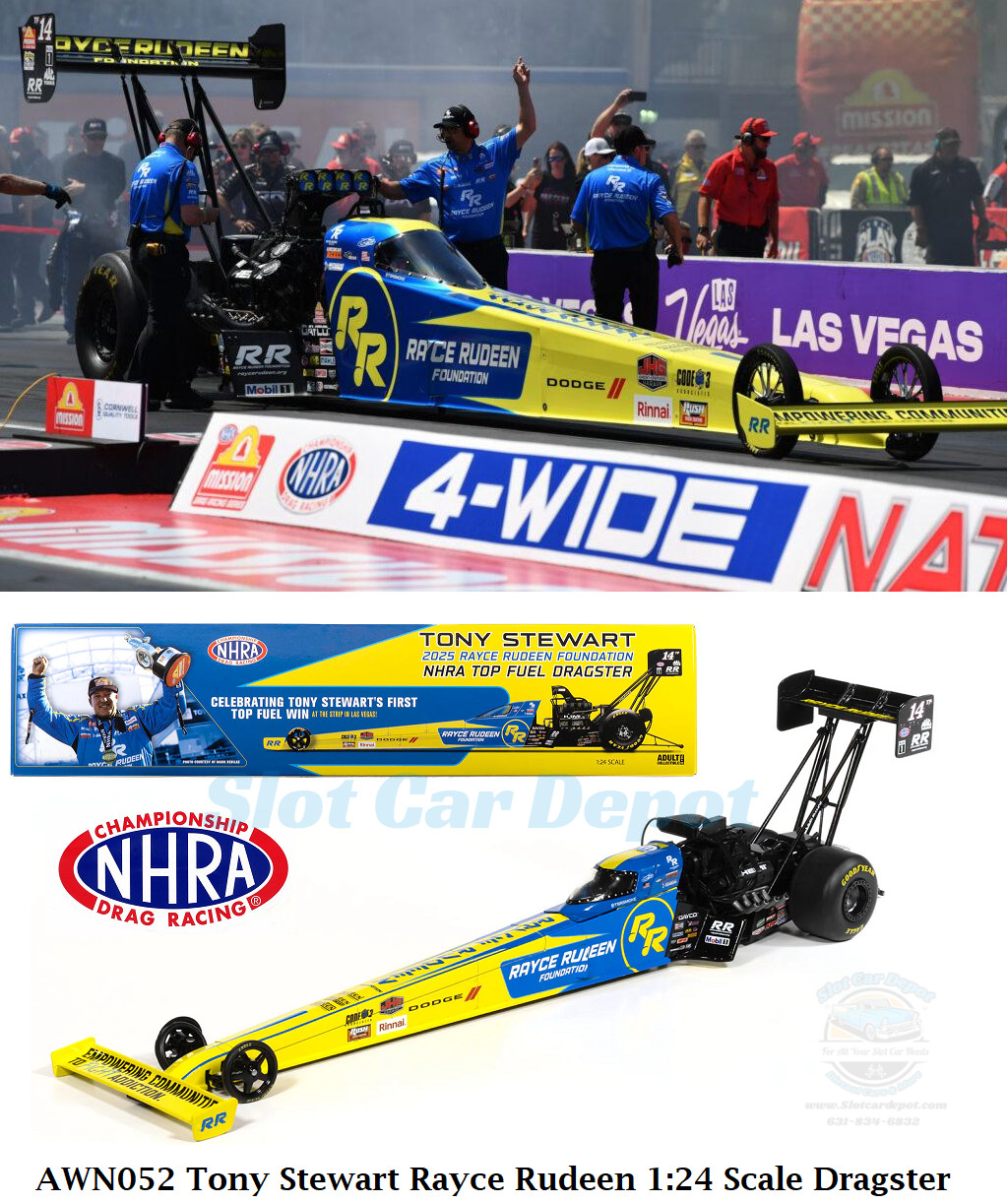 Auto World 2025 Tony Stewart Rayce Rudeen Dragster 1:24 Scale AWN052