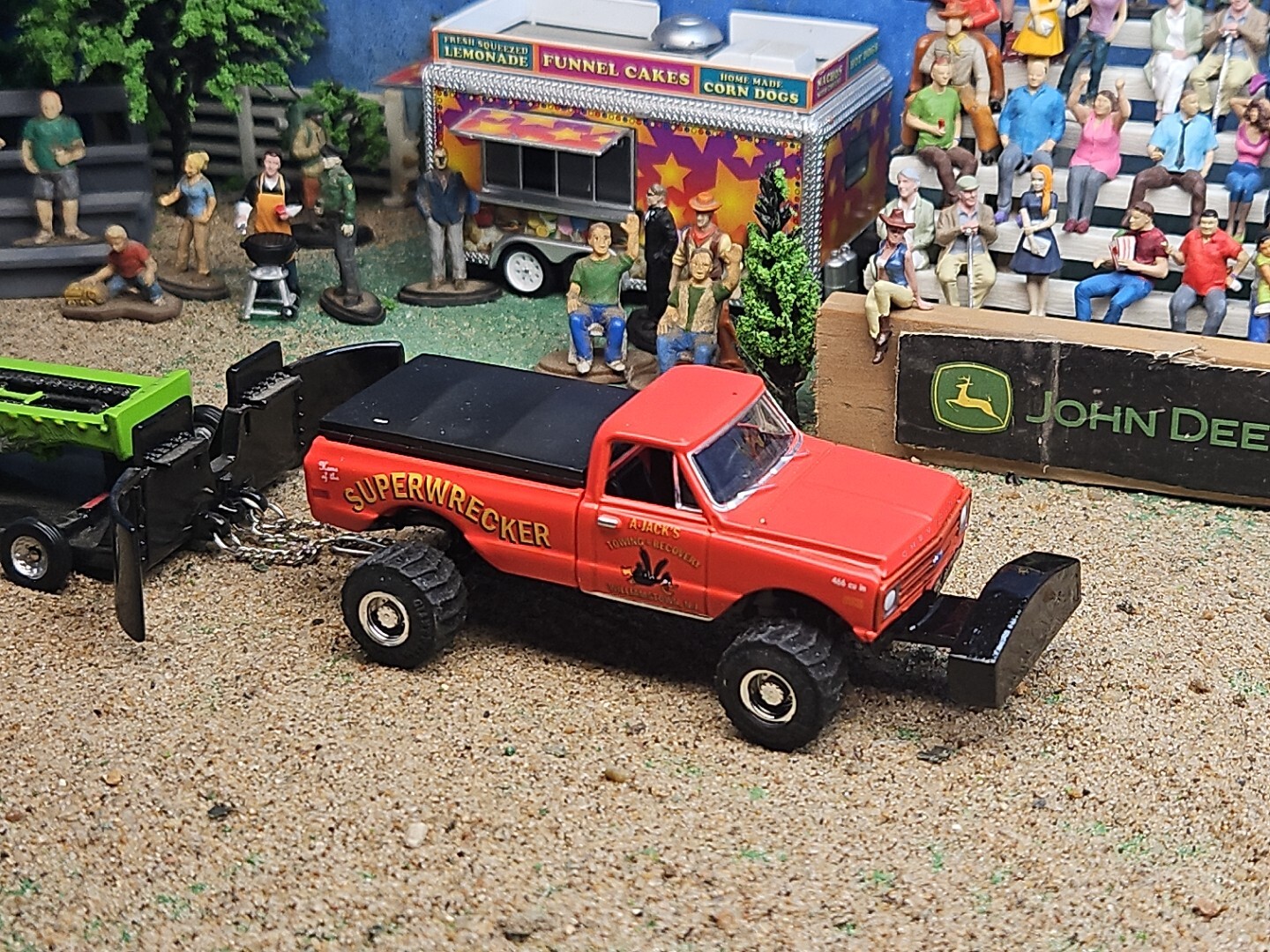 CUSTOM BUILT 1:64 C10 GreenLight 1968 HOT ROD PULLING TRUCK puller CHEVEROLETdcp