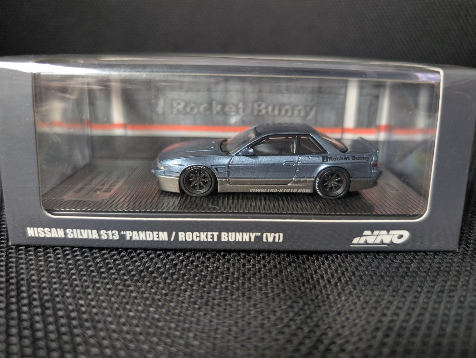 INNO64 1:64 Nissan Silvia S13 “Pandem/Rocket Bunny” (V1) Blue/Grey Metallic RHD