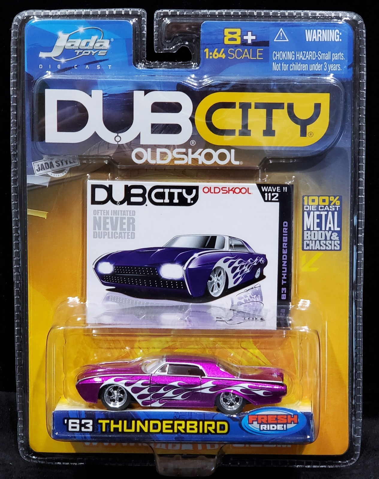 Jada 63 1963 Ford Thunderbird T-Bird Dub City Old Skool Rick Dore Collectibl Car