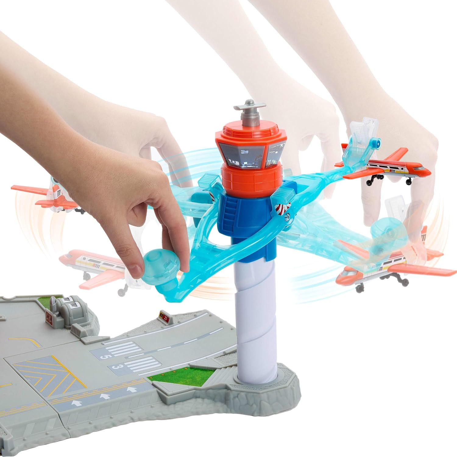 Matchbox Toy Car Playset, Takeoff Adventure Airport Set with Die-Cast Audi in 1: