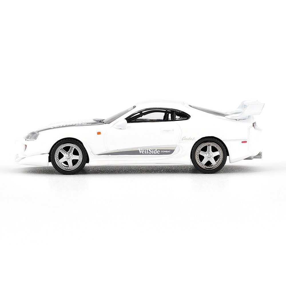 MINI GT TOYOTA SUPRA VELISIDE COMBAT V-1 1/64 DIECAST MODEL CAR WHITE MGT01104