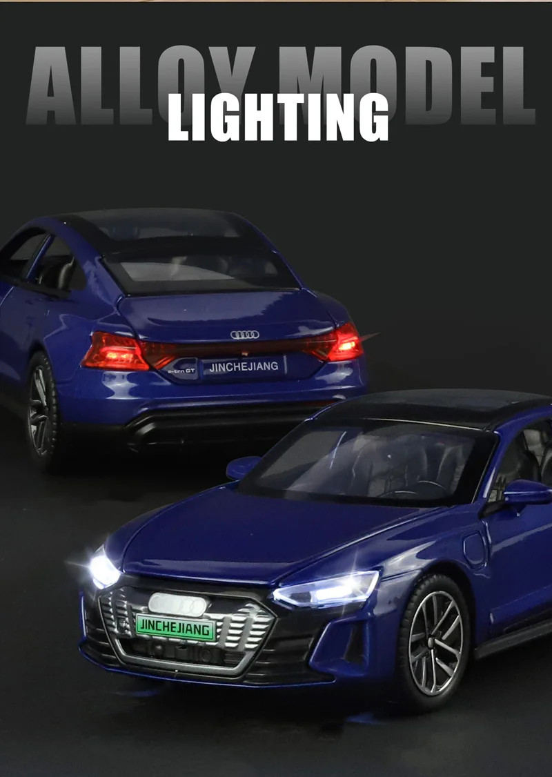 1:32 Audi RS E-Tron GT Alloy Car Model Diecast Metal Toy Sound Light Kids Gift