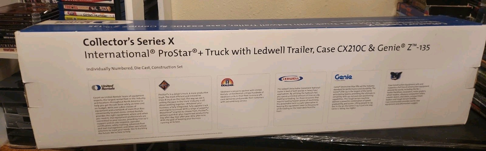 United Rentals Series X International Pro Star Truck Ledwell Trailer Case CX210C