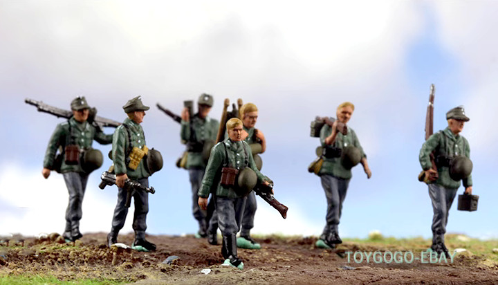 1:72 WW2 Barbarossa WAR 1/72 TANK 7pcs Germany Soldiers toy TotalWar diorama