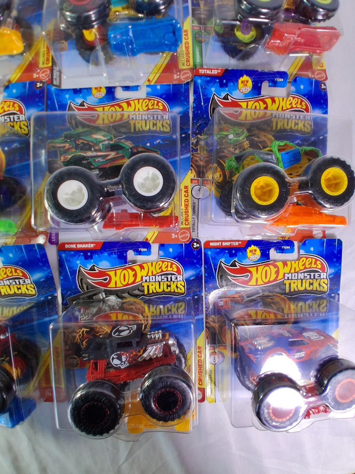 Lot of 12 Hot Wheels Monster Trucks Sealed Bone Shaker Fire Dept Camaro SS…