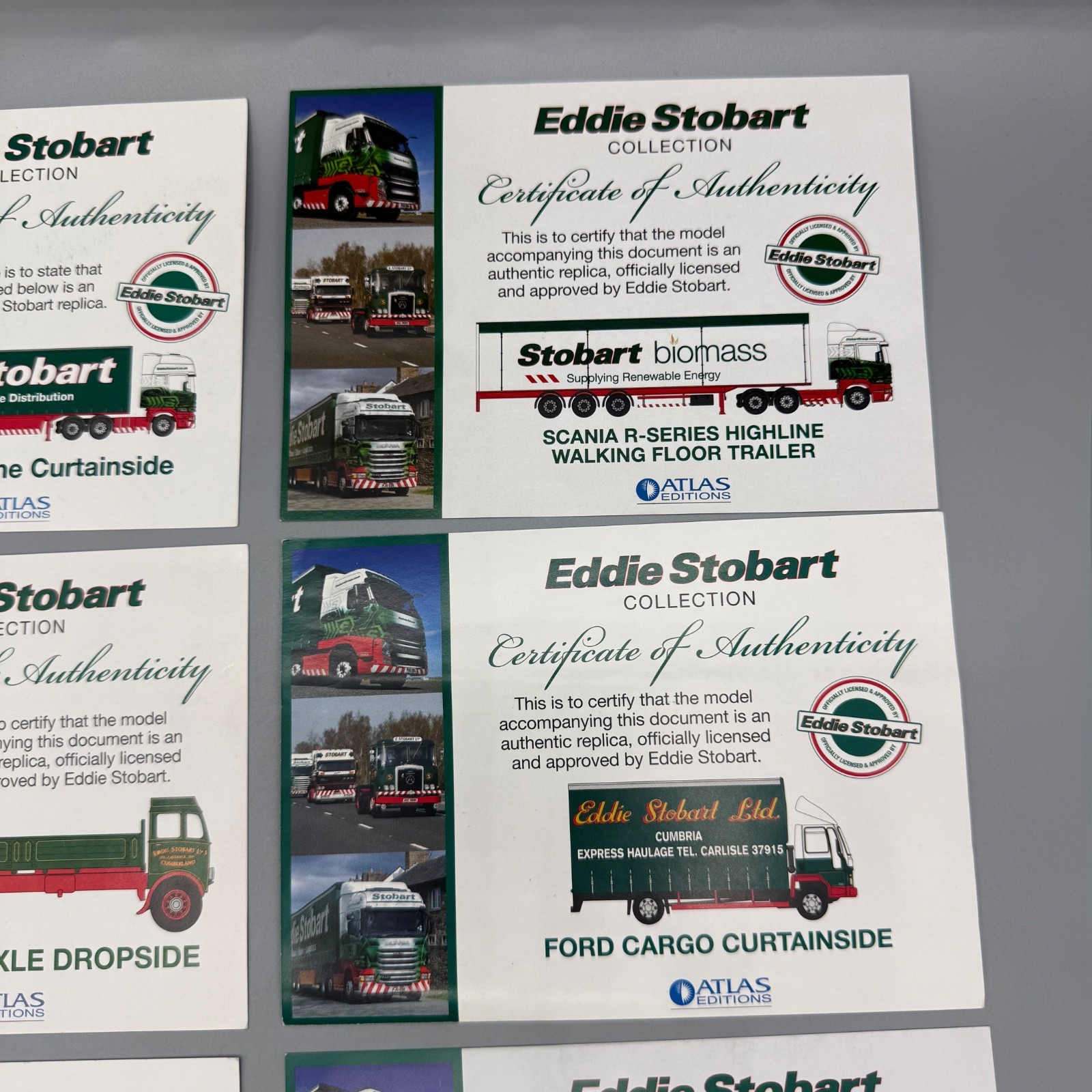 Eddie Stobart Diecast Vehicles Bundle 1:76 x11 + Notebook & Coasters