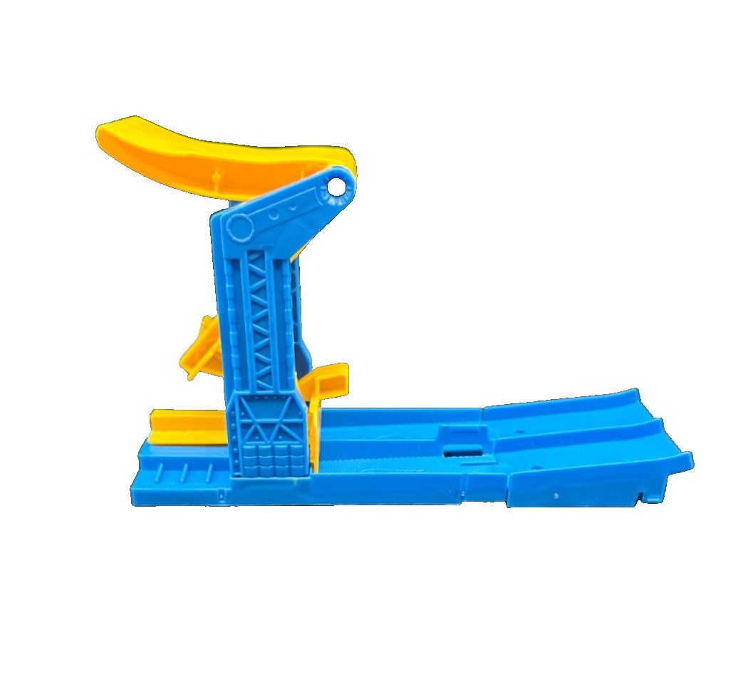 Hot Wheels Monster Trucks Blast Station Blue and Yellow Launcher Only Pre-owned