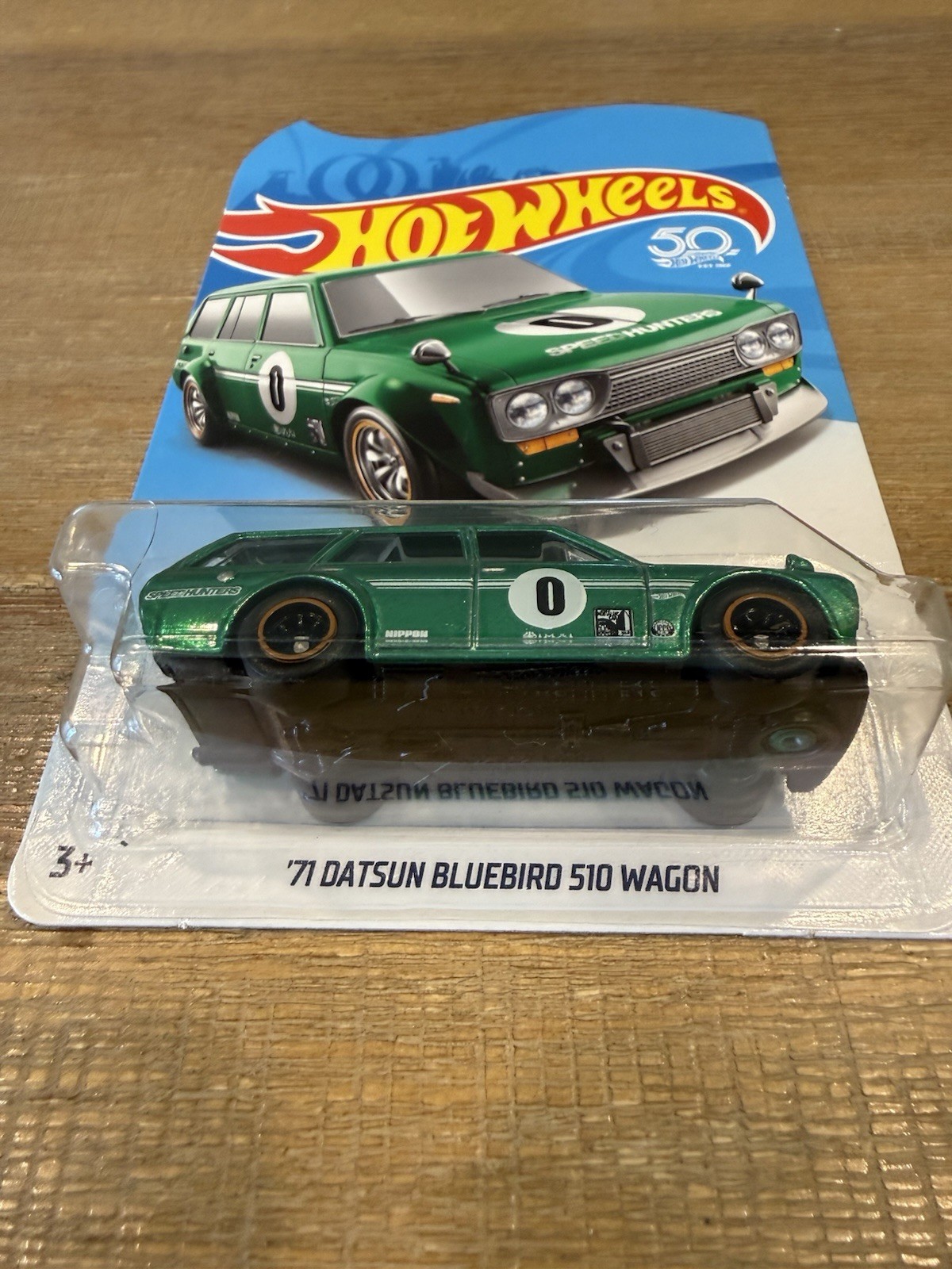 Hot Wheels ’71 DATSUN BLUEBIRD 510 WAGON 2018 LEGENDS TOUR GREEN – CRACK BLISTER