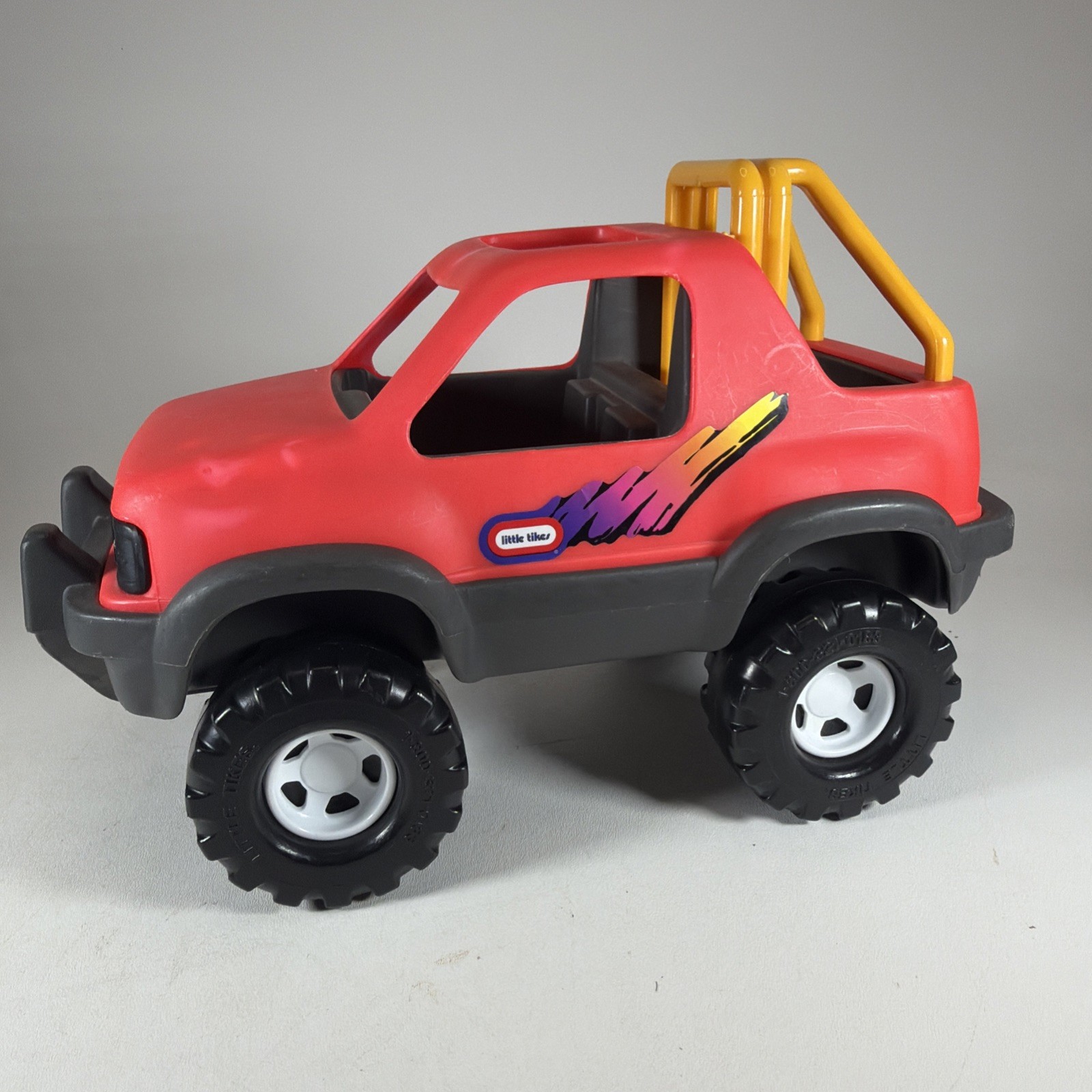 Little Tikes Rugged Riggz Red Orange Baja Monster Truck Car Push Along Toy 6694