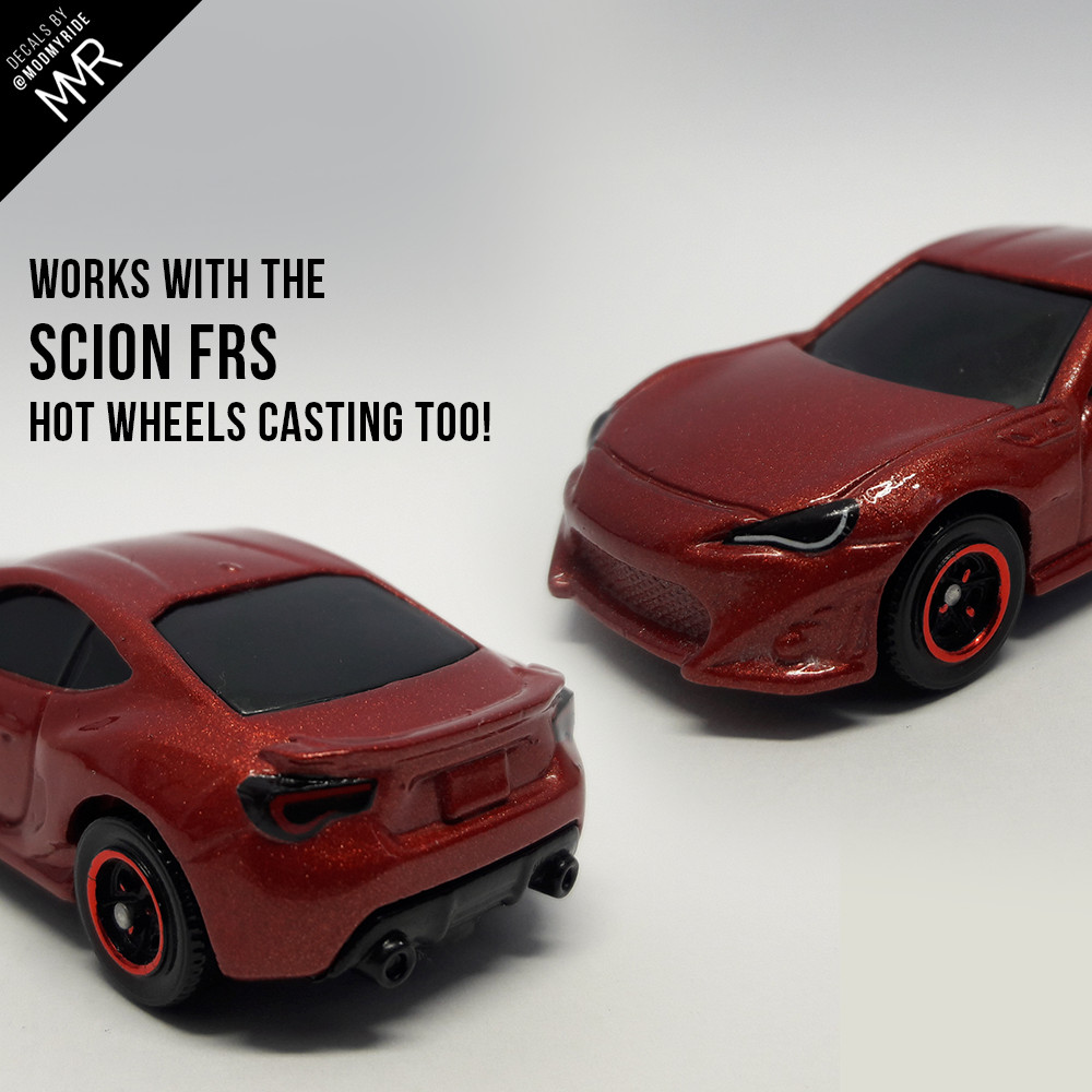 1/64 Scale PANDEM BRZ Custom Waterslide Decals Headlight Taillight Hot Wheel