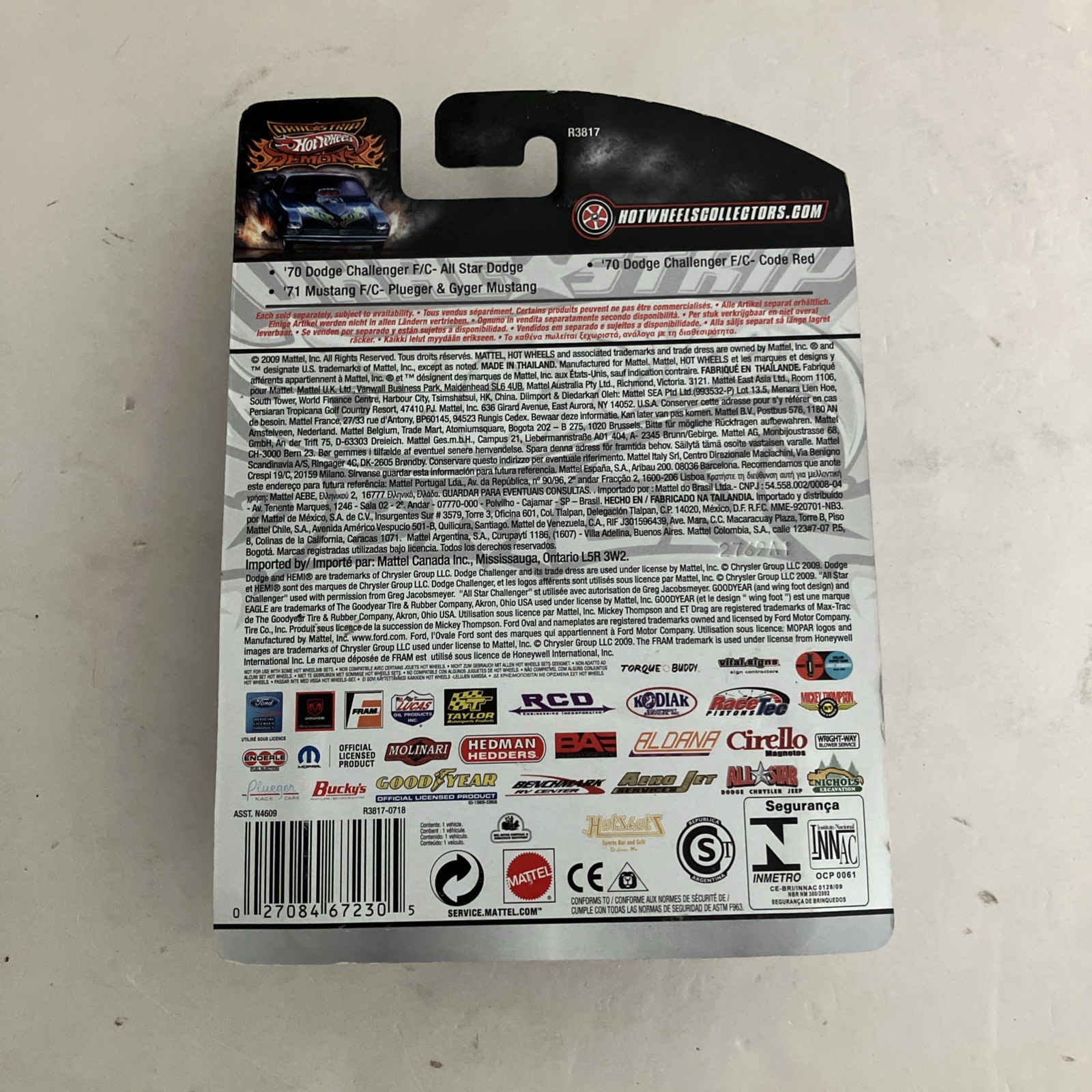 HOT WHEELS Drag Strip Demons ‘70 Dodge Challenger F/C- Code Red 2/25