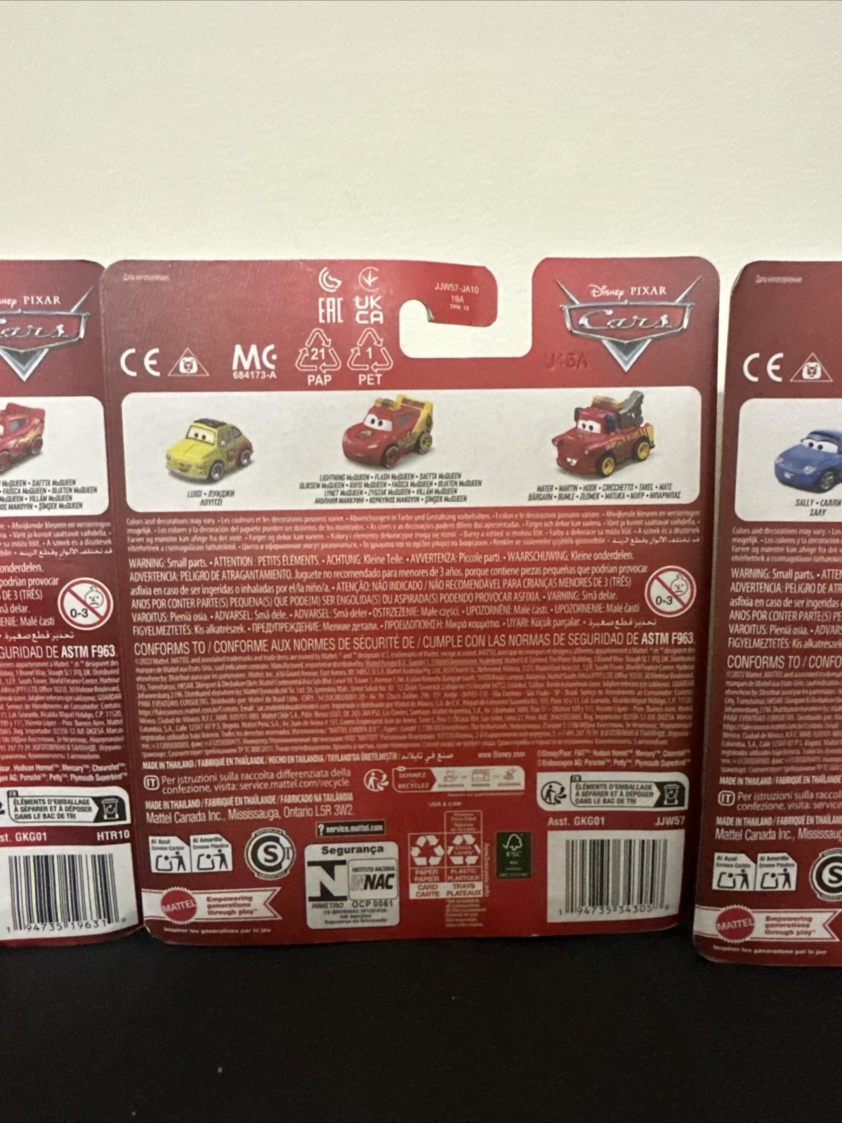 *NEW* DISNEY PIXAR CARS 3 Sets/MINI RACERS 3 PACK MCQUEEN CHICK HUDSON HORNET