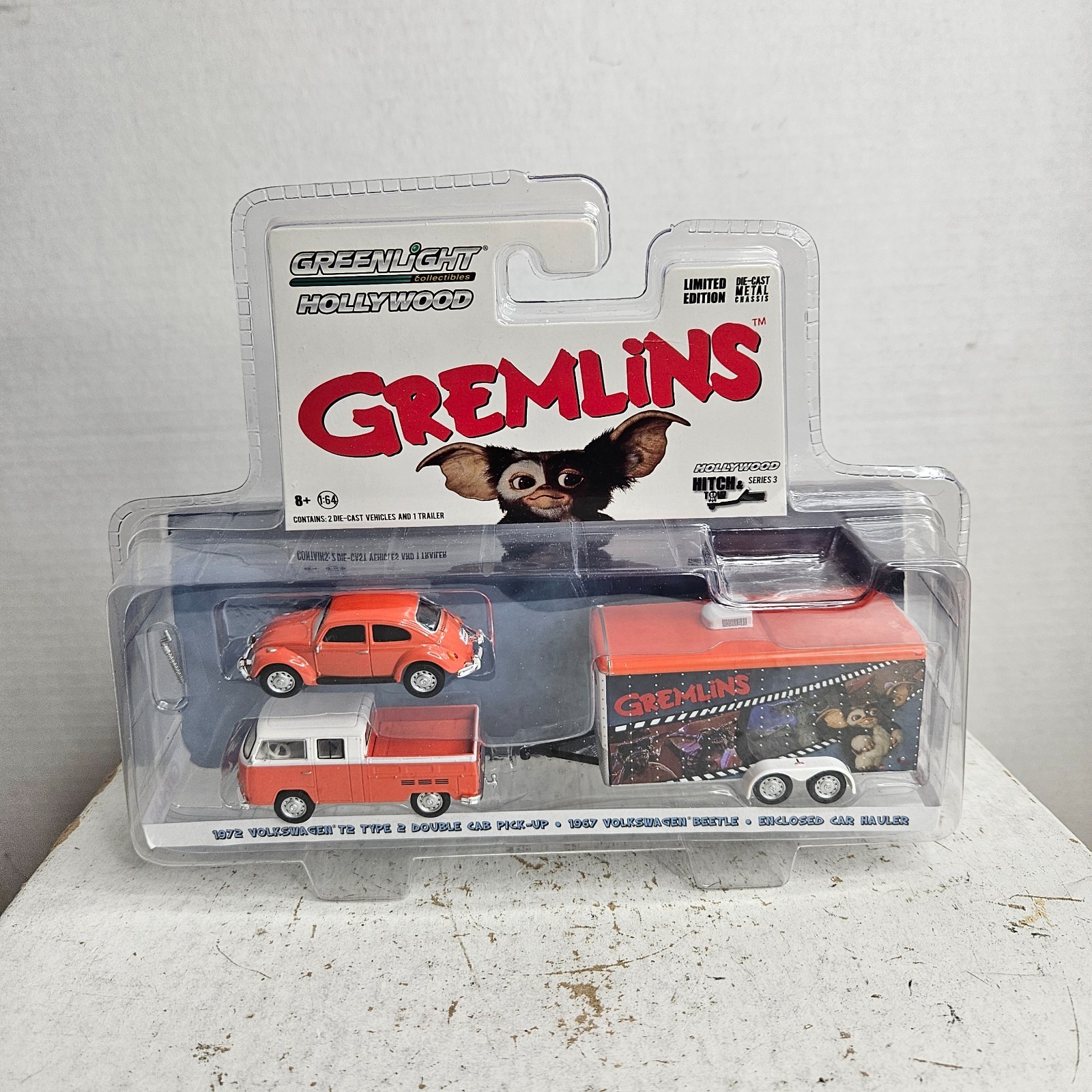 GREENLIGHT Hollywood GREMLINS 2 Die-Cast Vehicles & 1 Trailer #31030-A Series 3