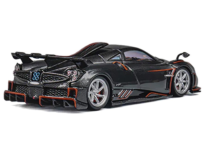 Pagani Imola Dark Gray Metallic 1/64 by CM Model with Carbon Orange Accents