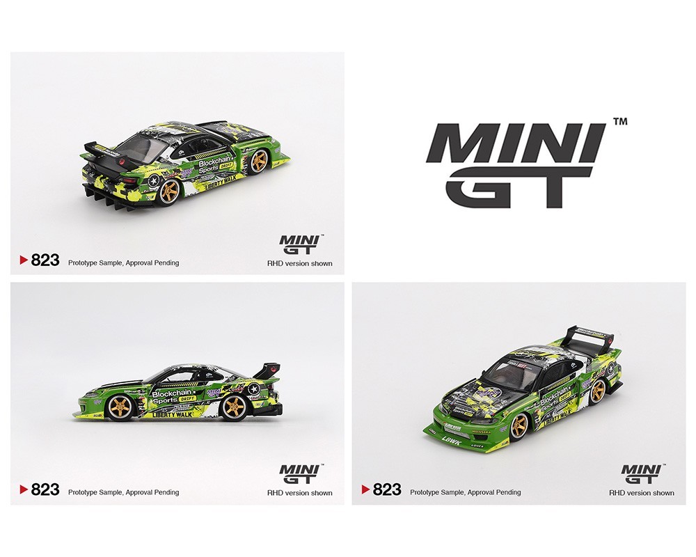 Mini GT Nissan LB-Super Silhouette S15 SILVIA #555 V2 2024 Formula D1 #823 1/64