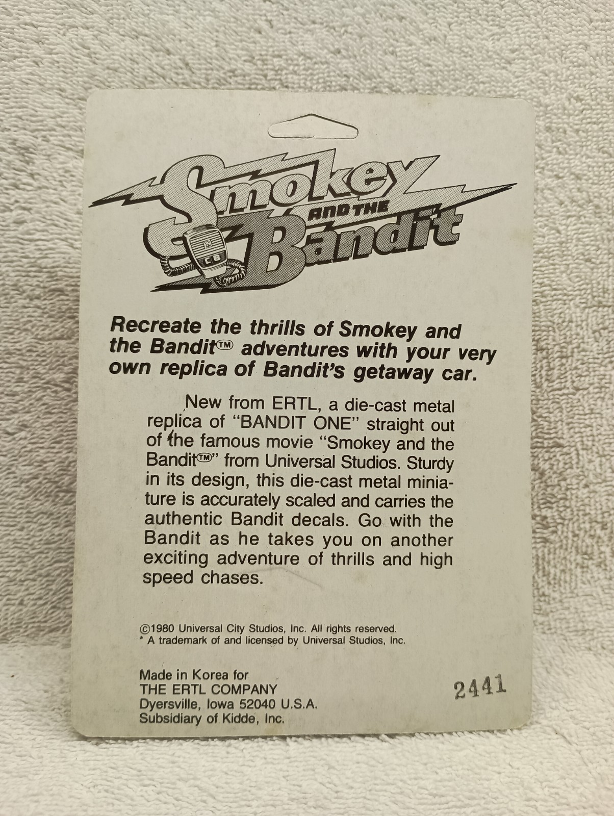 NEW! 1980 ERTL 🚓 Smokey And The Bandit 🦝1:64 Firebird Trans Am Black From Case