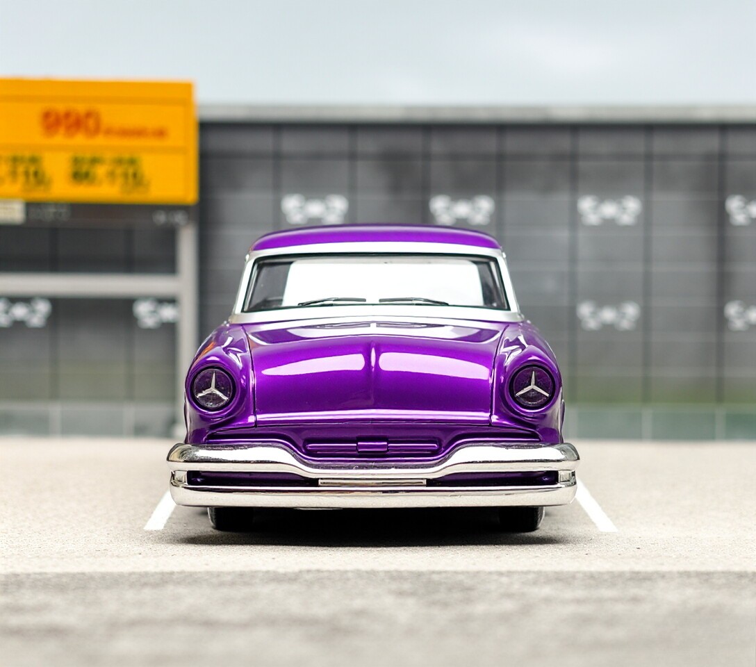 MINIGT 1:64 Purple 1954 Capri Hot Rod Classic Model Diecast Metal Car