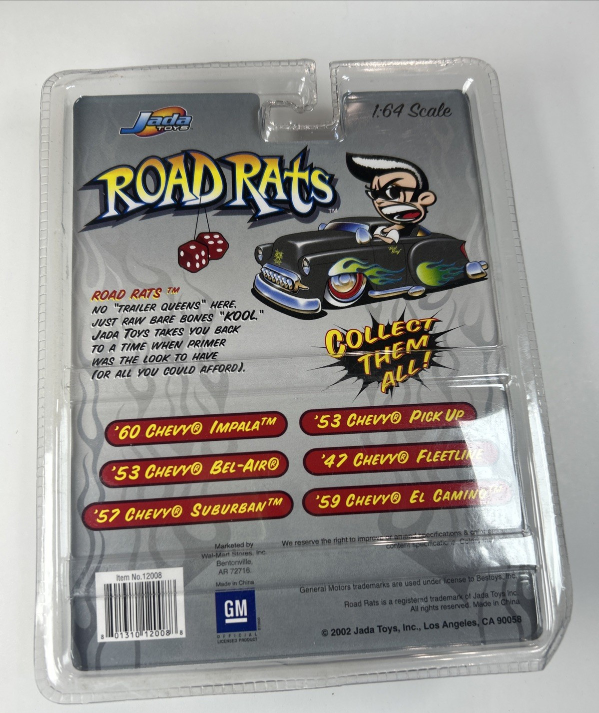 VTG NOS Sealed 2002 Jada Toys Road Rats Mixed Lot of 12 Hot Rod 1:64 Diecast