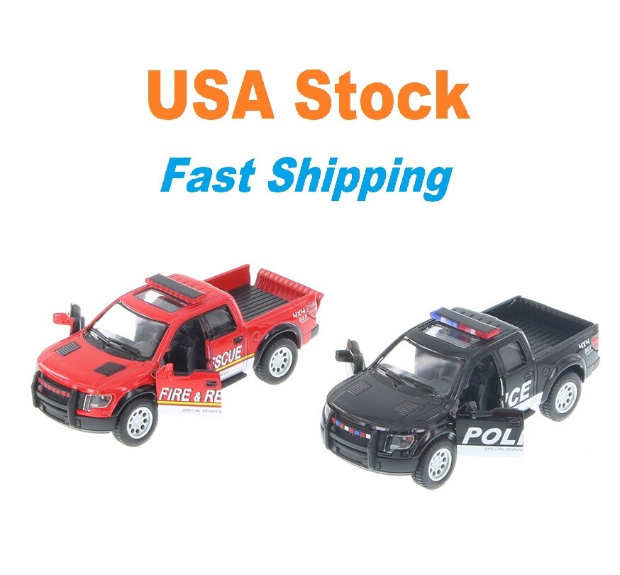 2 PCS, 2013 Ford F-150 SVT Raptor SuperCrew Pickup Police/Fire Rescue 1:46, 5”