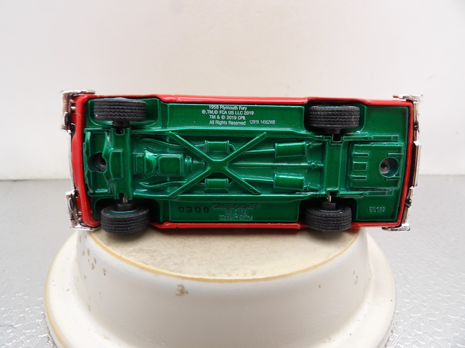 CHRISTINE GREEN MACHINE 1958 PLYMOUTH FURY GREENLIGHT HOLLYWOOD SERIES 1:64