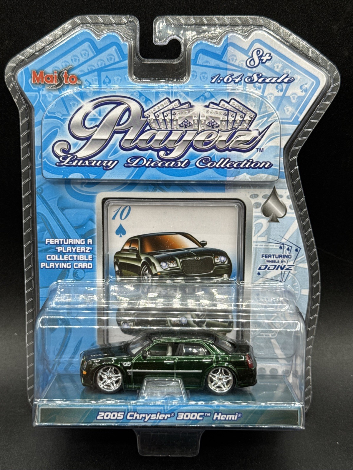 a 2005 Maisto PLAYERZ 1:64 GREEN 2005 CHRYSLER 300C HEMI 10 Spades MORE LISTED