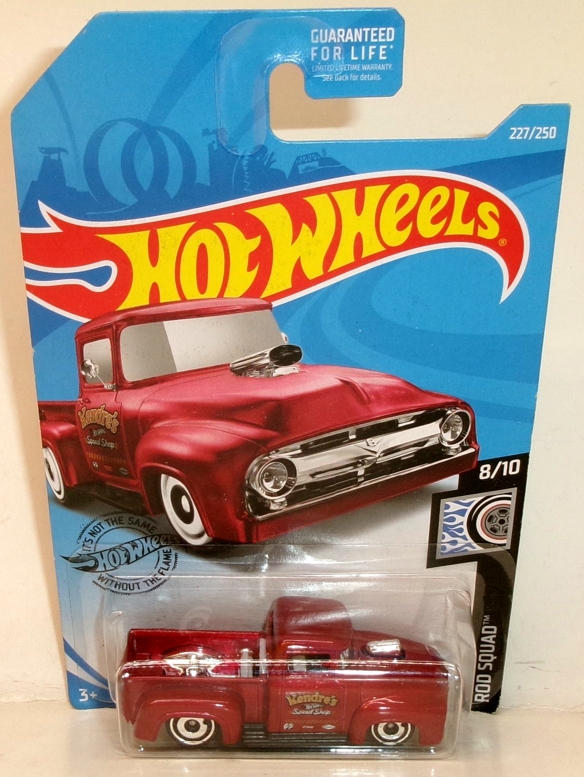 2019 HOT WHEELS 1:64 HW ROD SQUAD 8/10 RED CUSTOM ’56 FORD TRUCK KROGER