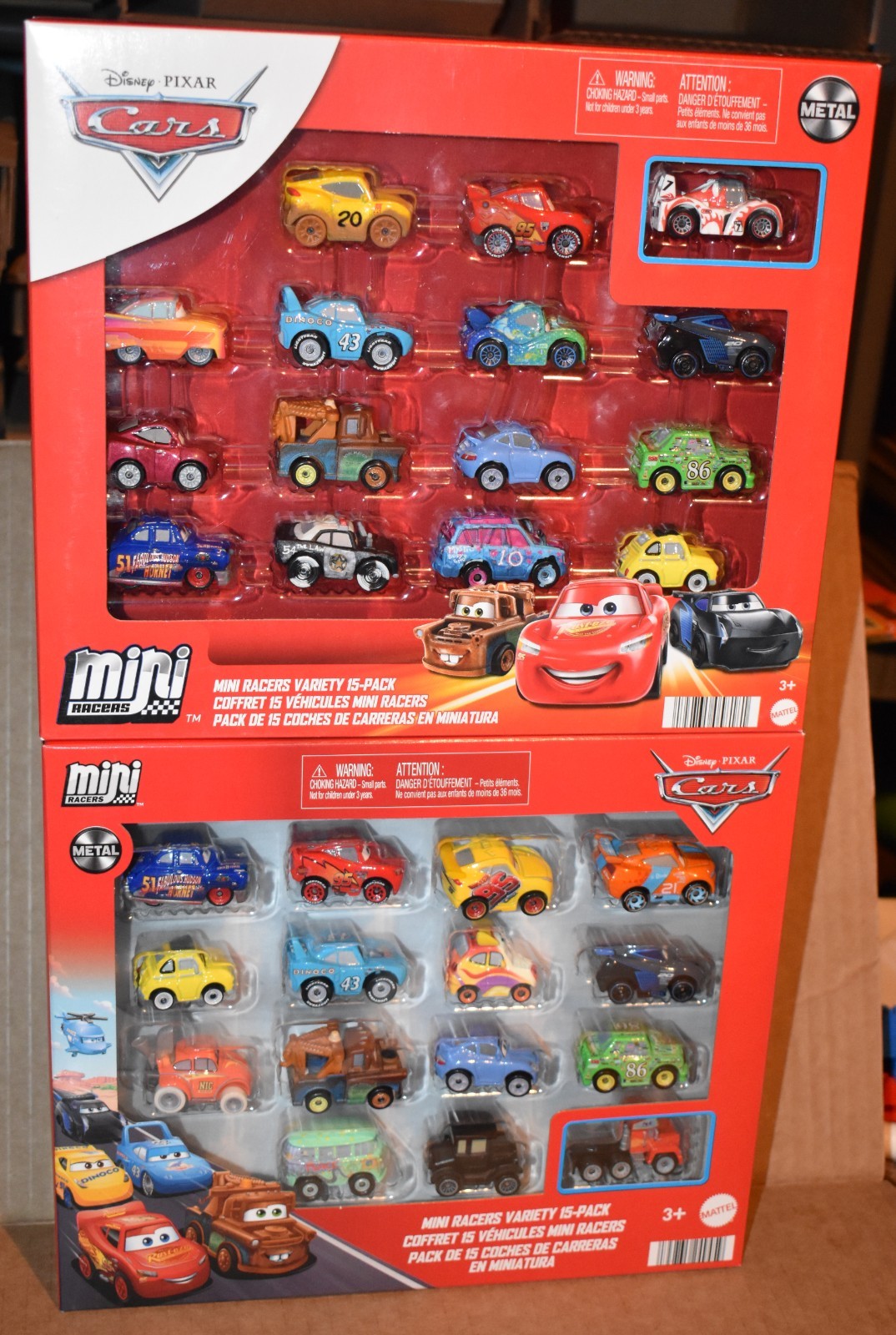 Disney Pixar Cars Mini Racers VARIETY CARLA VELOSO,SALLY,LUIGI, 15 Pack LOT 2NEW