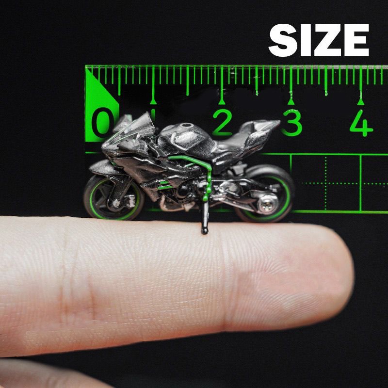 1:64 Kawasaki H2R Motorcycle Model Mini Car Figurine Set Collection of Gifts