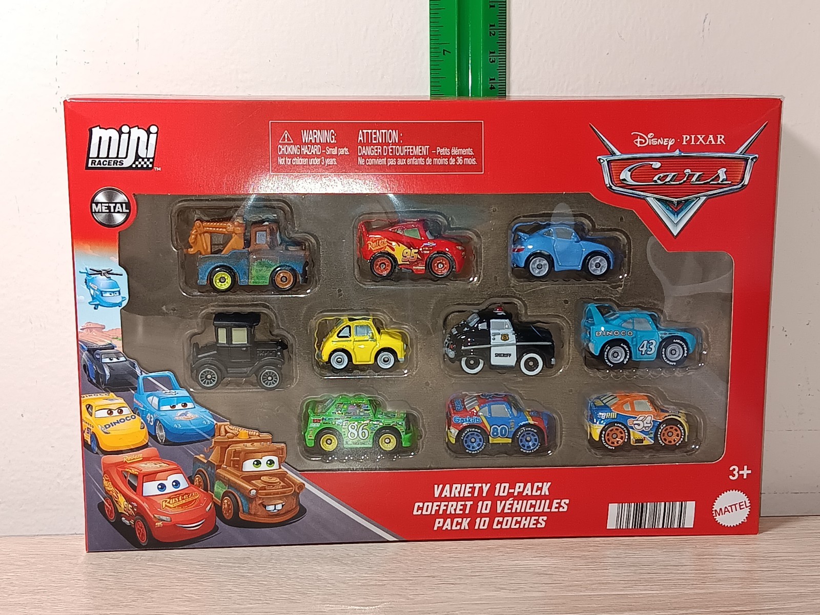 *FREE SHIP* CARS 10-PK MINI RACERS Diecast Disney Pixar Lighting McQueen Mater