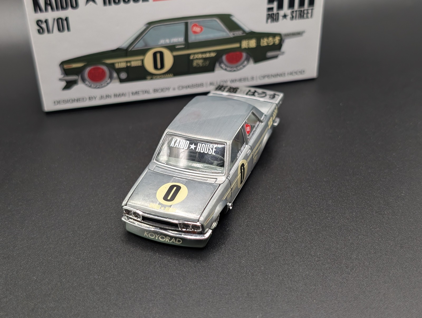 CHASE 1:64 MINI GT Kaido House Datsun 510 Pro Street S1/01 OG Green #001