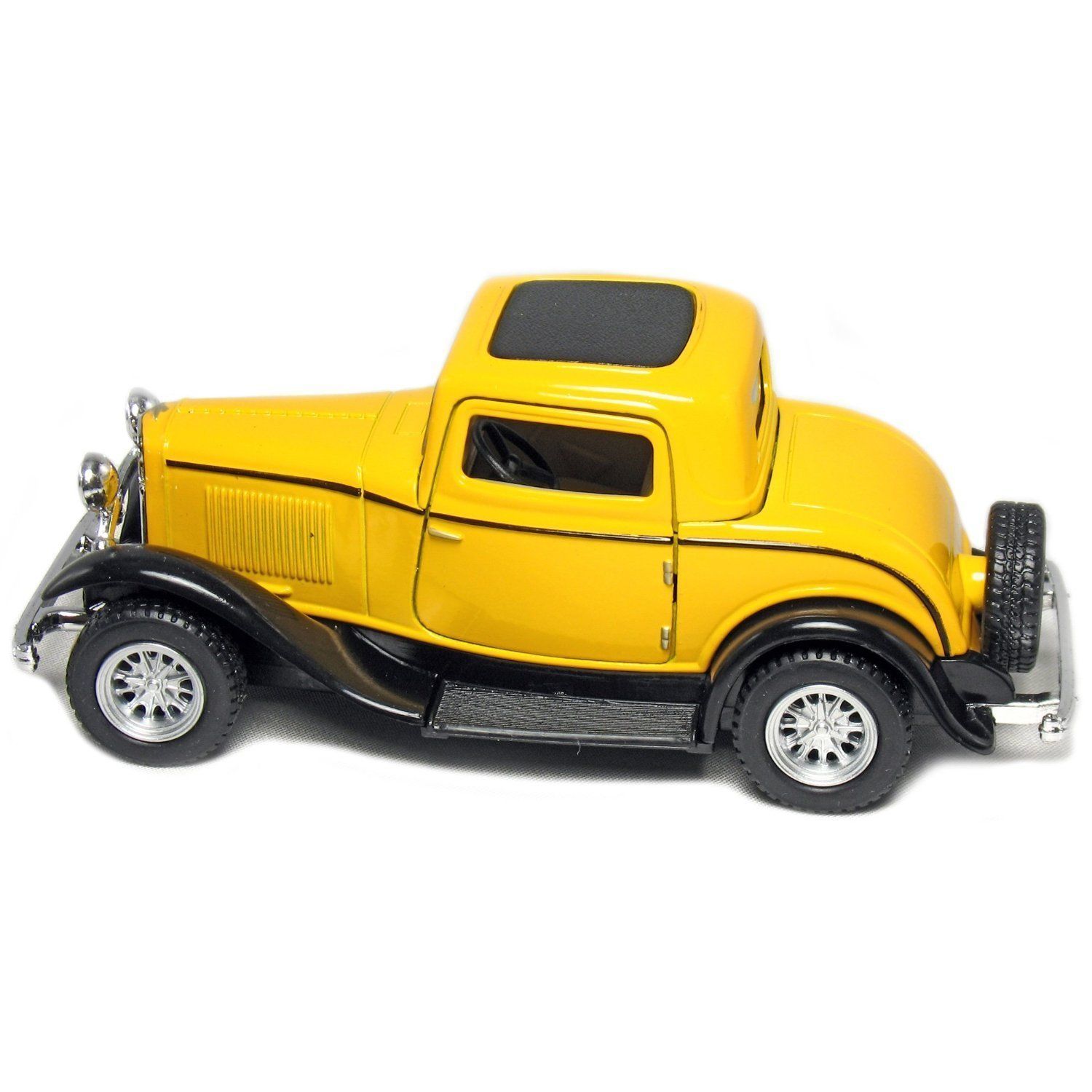 New 5″ Kinsmart 1932 Ford 3-Window Coupe Diecast Model Toy Car 1:34 – Yellow