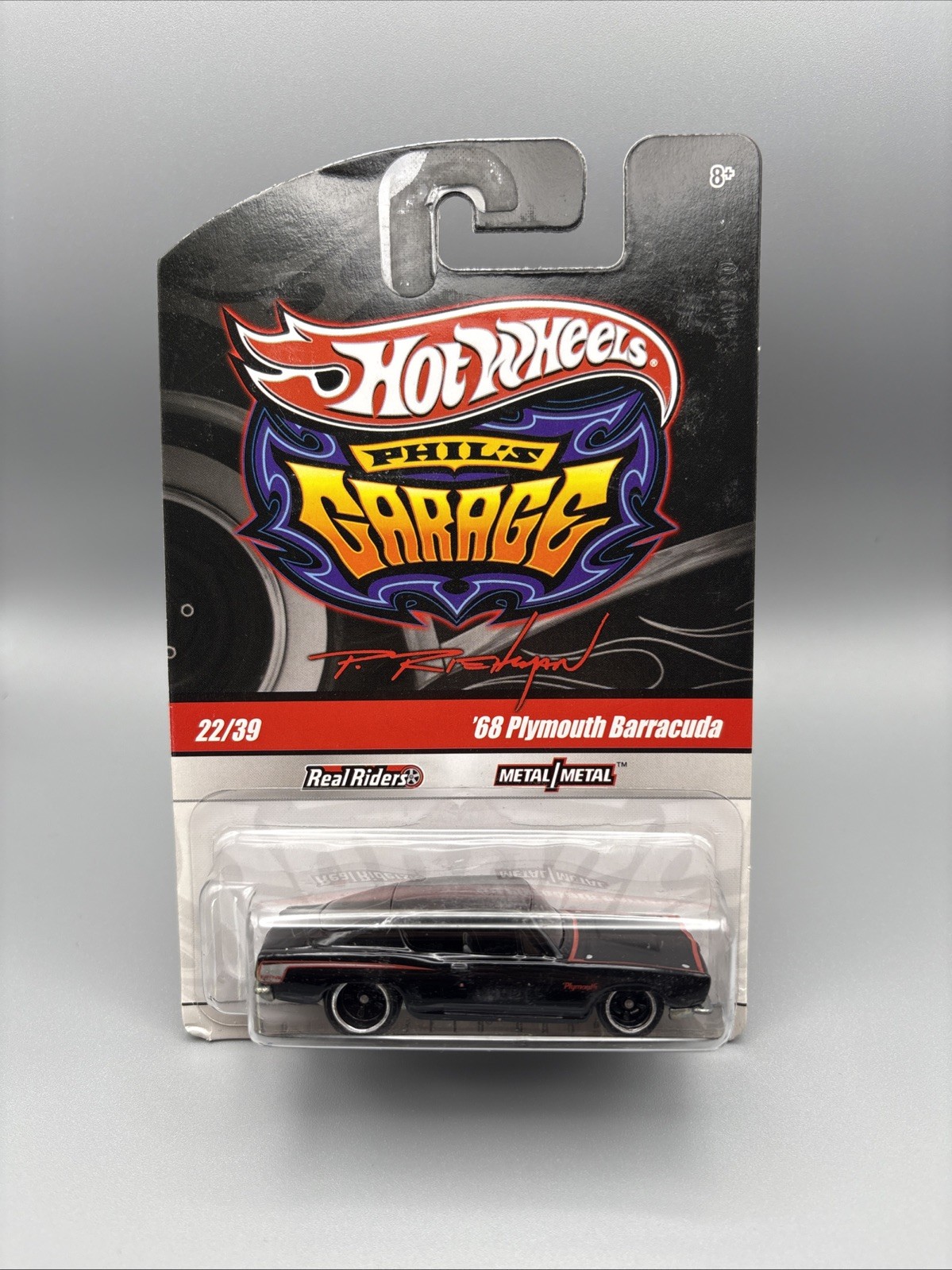Hot Wheels Phil’s Garage ‘68 Plymouth Barracuda Black 22/39 – 1:64 Diecast Car
