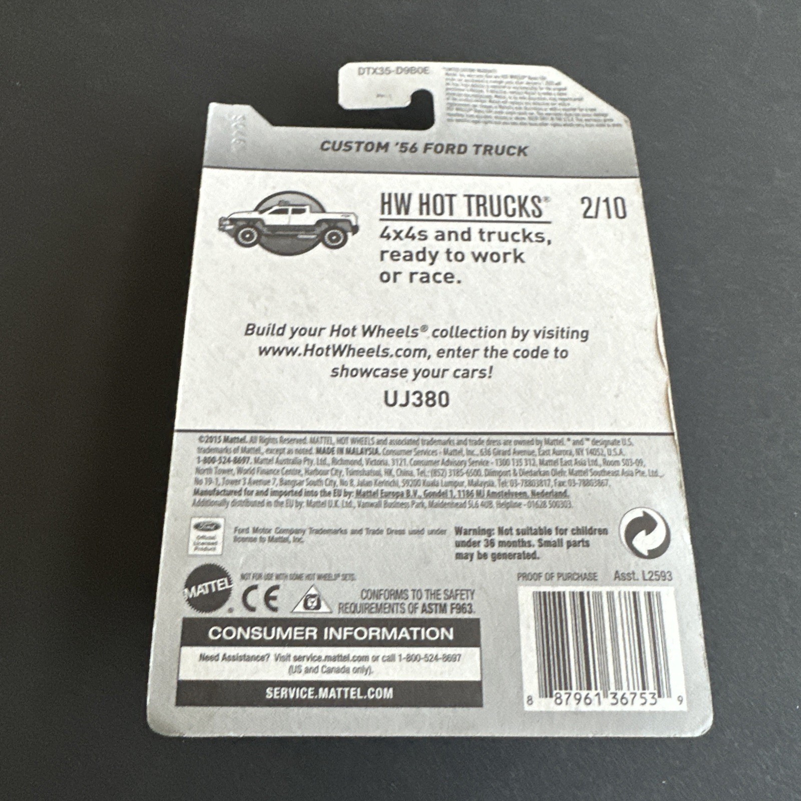 Hot Wheels Custom ’56 Ford Truck 2/10 Hot Rod Trucks 2015