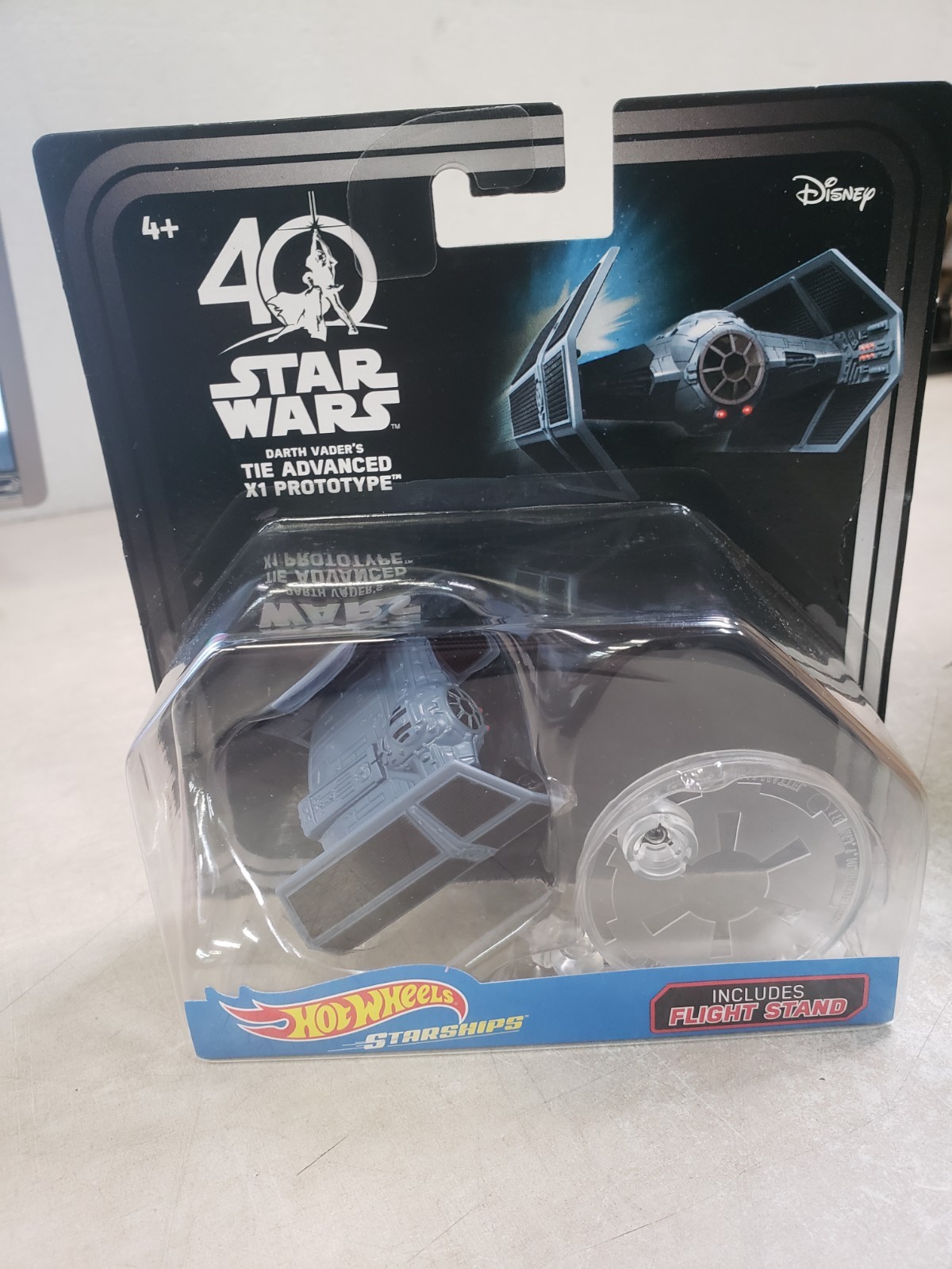 Hot Wheels Star Wars Starships Tie Advanced X1 Prototype w/Flight Stand New