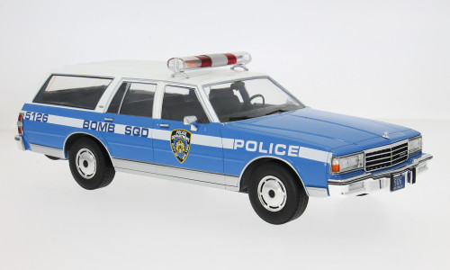 1:18 MCG 1985 Chevrolet Caprice Estate Wagon NYPD Police Diecast NEW