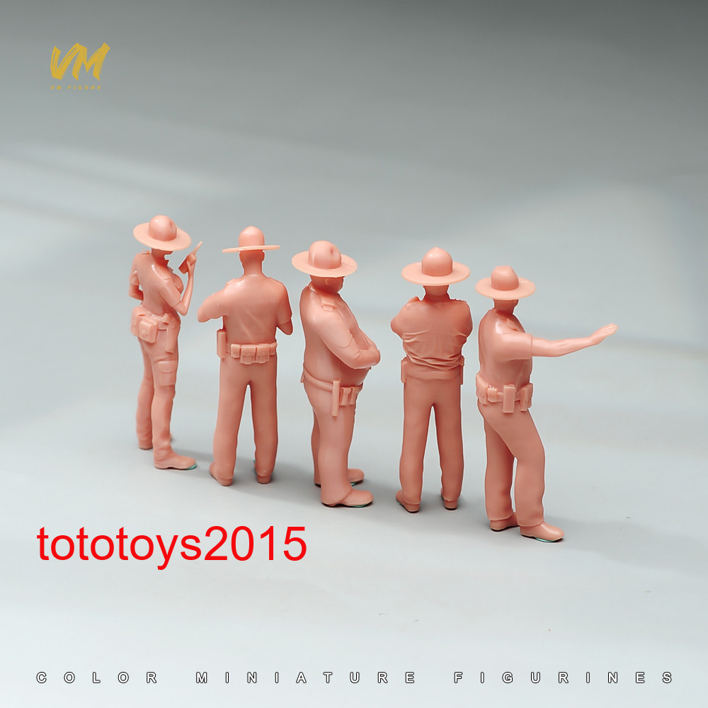 1/64 1/87 1/72 US Patrol Police Men Lady Scene Miniature Figures Doll Model Toy
