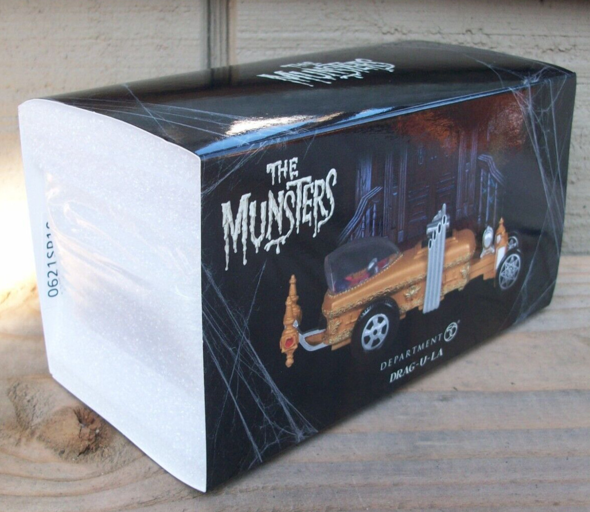 The Munsters Grandpa’s DraguLa Dept 56 RESIN Monster Hot Rod Coffin Dragster Car