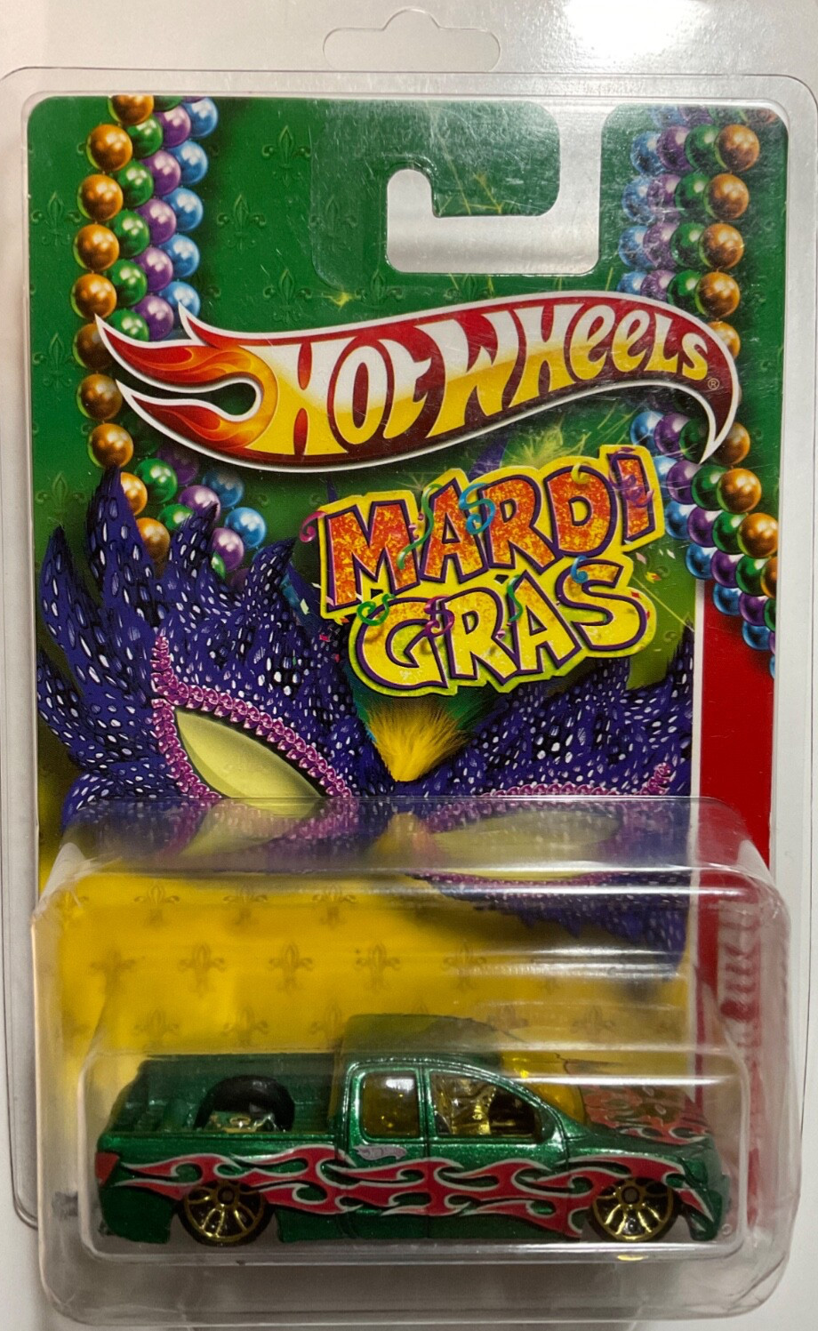 Hot Wheels 2011 Mardi Gras Nissan Titan Green #1/6 in Protector