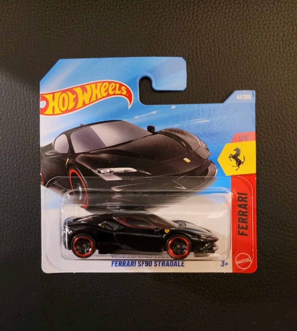 Hot Wheels Ferrari SF90 Stradale Black International Short Card 2026