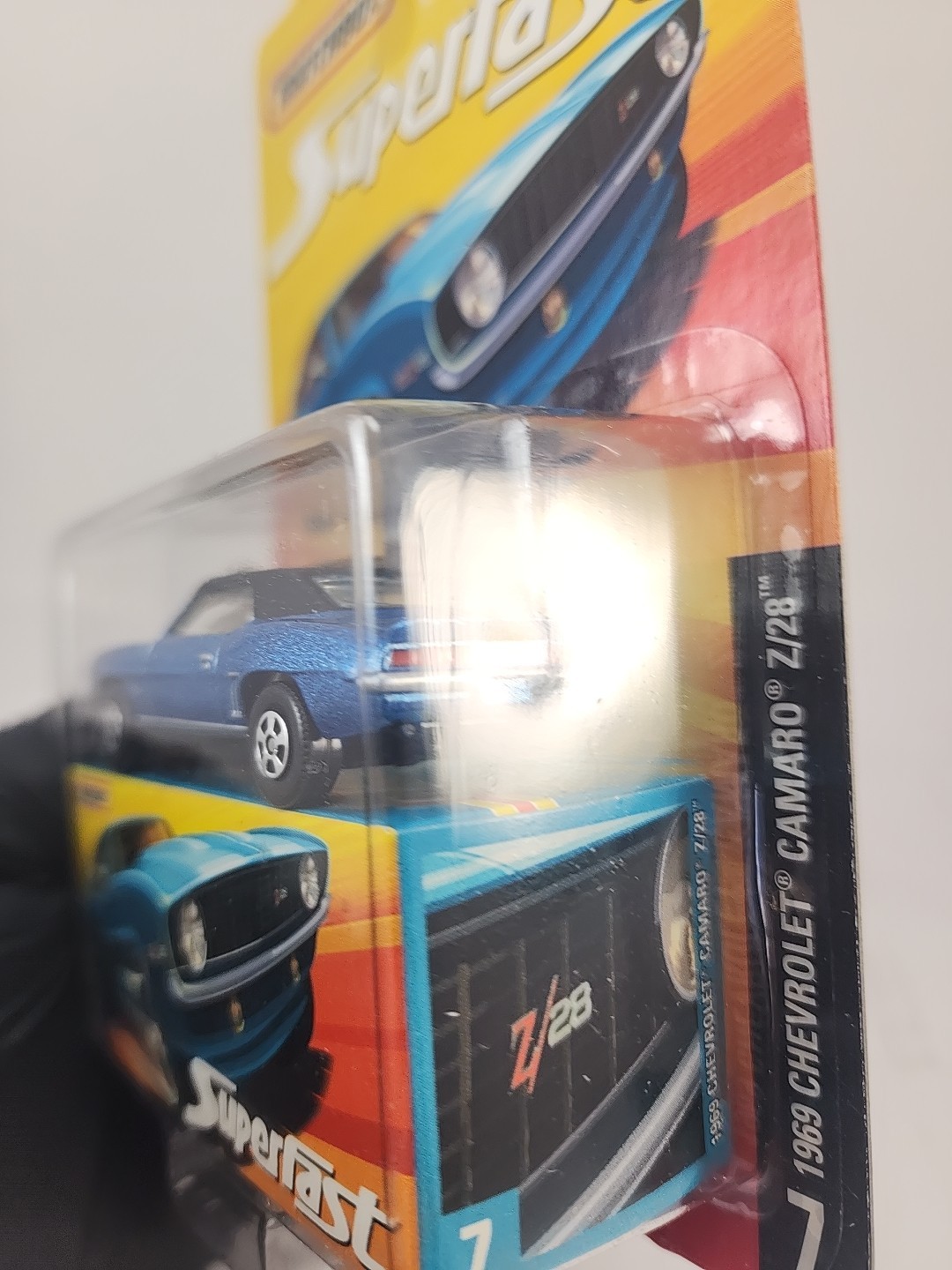 Matchbox Superfast #7 Blue 1969 CHEVY CAMARO Z/28 Limited Edition