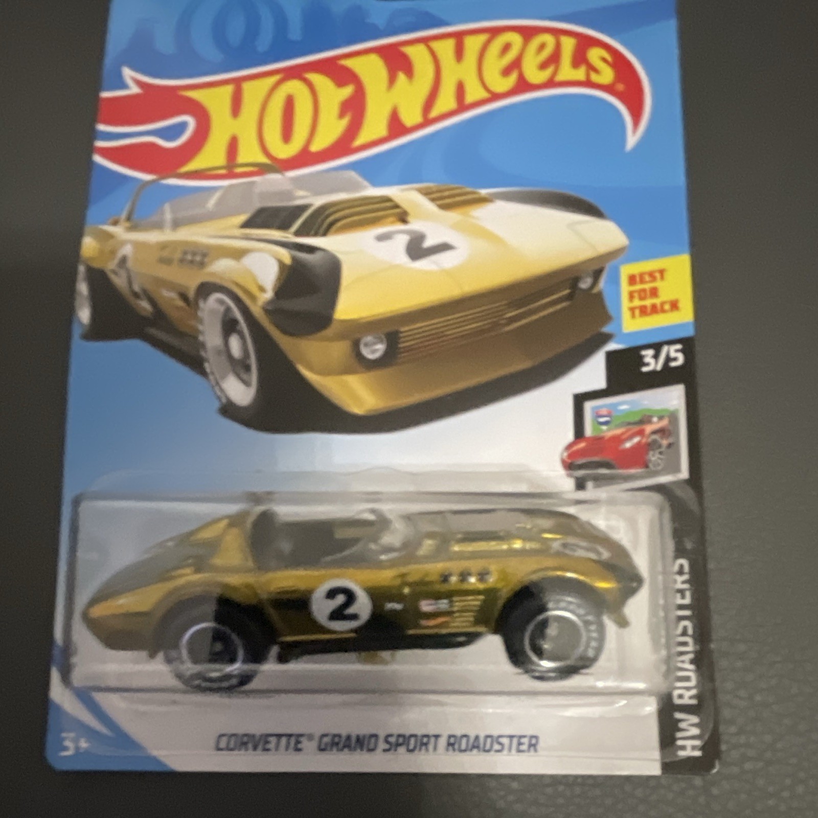 Hot Wheels Corvette Grand Sport Roadster Gold/Black HW Roadsters suoer tresure.