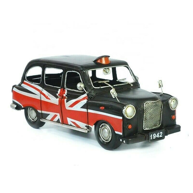 Metal United Kingdom Cab Vintage 1960’s TAXI Sedan Model Art Sculpture Gift